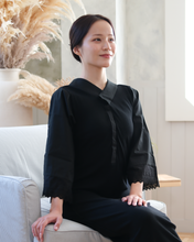 画像をギャラリービューアに読み込む, くのいちランジェリーロング丈(ブラック)