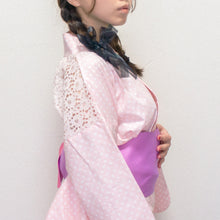 画像をギャラリービューアに読み込む, 二部式浴衣/水玉とレース(ピンク)&帯セット