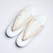 画像をギャラリービューアに読み込む, 本革草履 / 正絹組紐×ホワイト