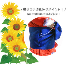 画像をギャラリービューアに読み込む, 二部式浴衣/変則市松と桜(赤)&帯セット