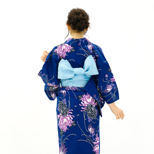 二部式浴衣/菊(紺)＆帯セット