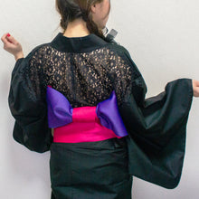 画像をギャラリービューアに読み込む, 二部式浴衣/無地とレース(黒)&帯セット