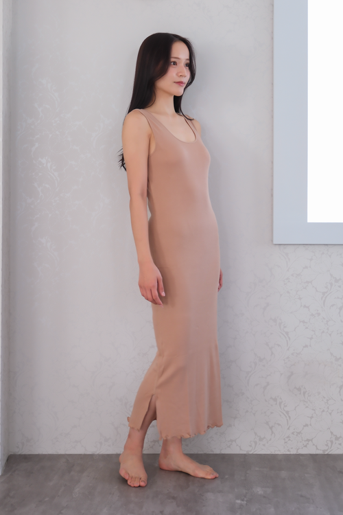 きものの肌着ワンピース（ベージュ）Kimono slip dress(Beige)