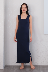 きものの肌着ワンピース（ネイビー）Kimono slip dress(Navy)