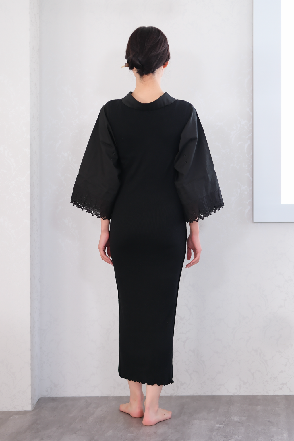 くのいちランジェリーロング丈(ブラック)