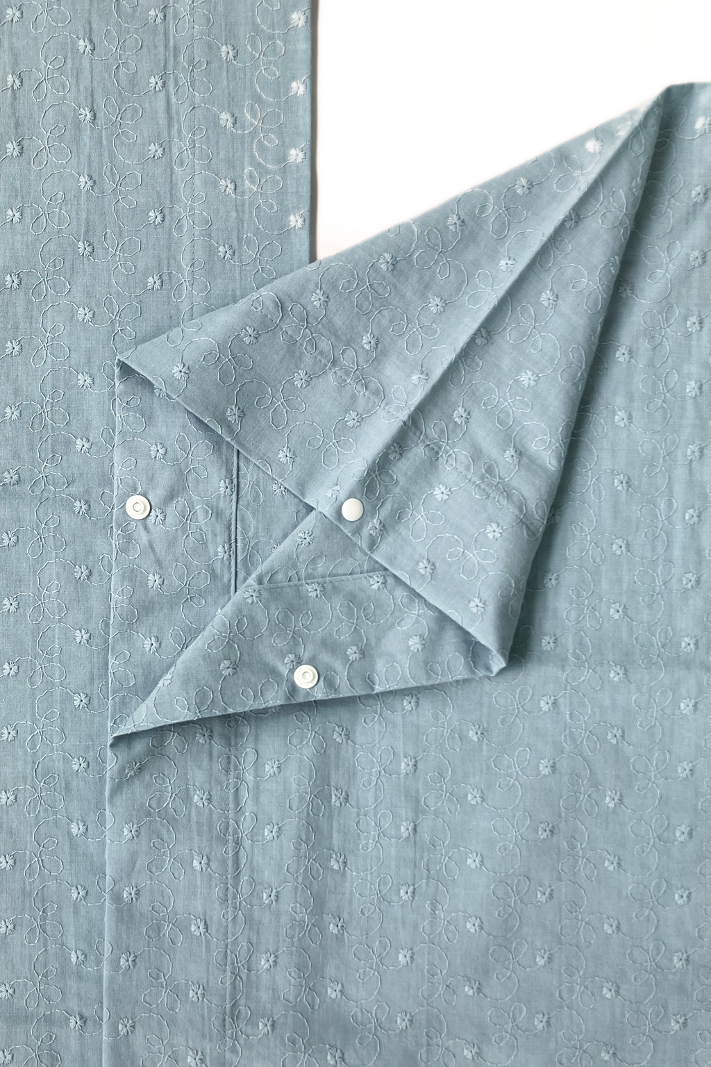 つけ替え袖 / コットンレース（くすみブルー）