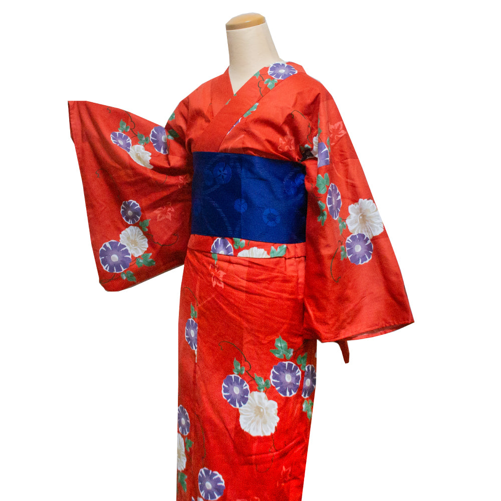 浴衣　帯　セット　赤 二部式浴衣/朝顔(赤)＆帯セット| gekkabizin(月下美人) – gekkabizin