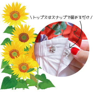 二部式浴衣/牡丹と蝶(赤)＆帯セット