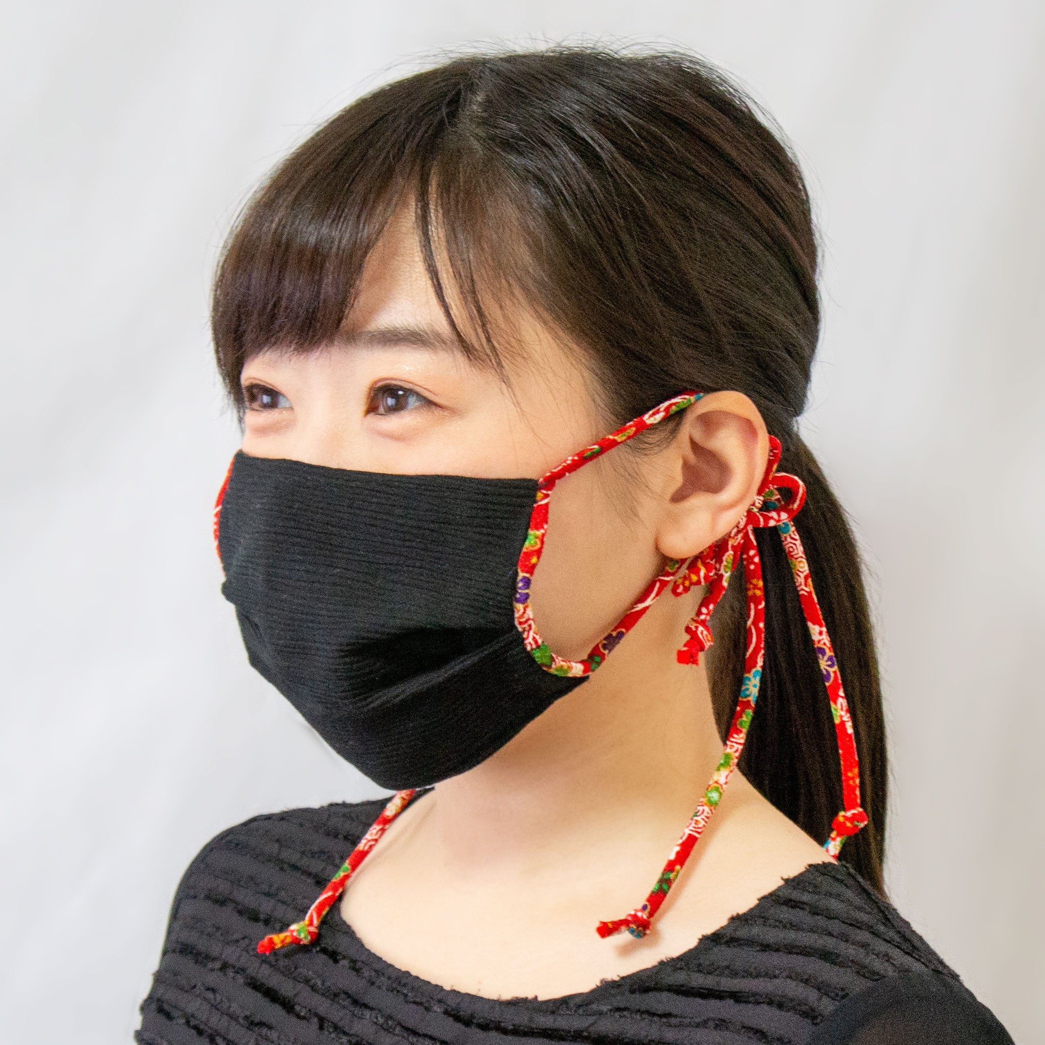 楊柳マスク（赤ストラップ）