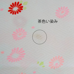 アンティーク　襦袢/薄桜色×小花